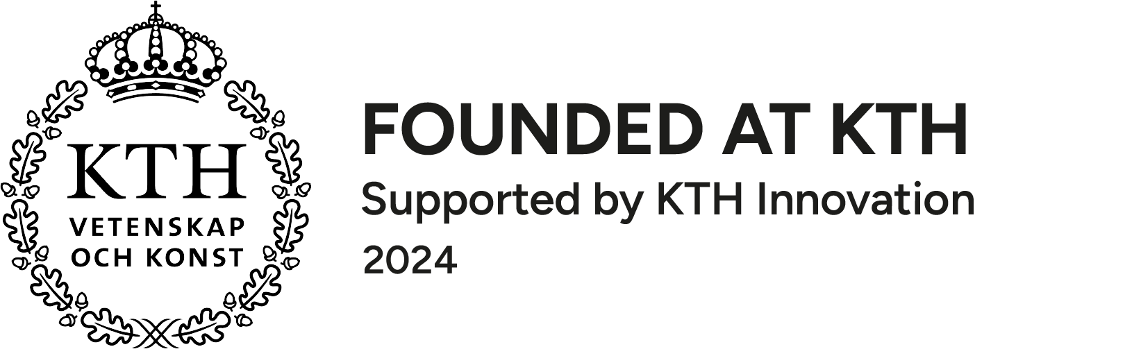 Founded at KTH, supported by KTH innovation 2024